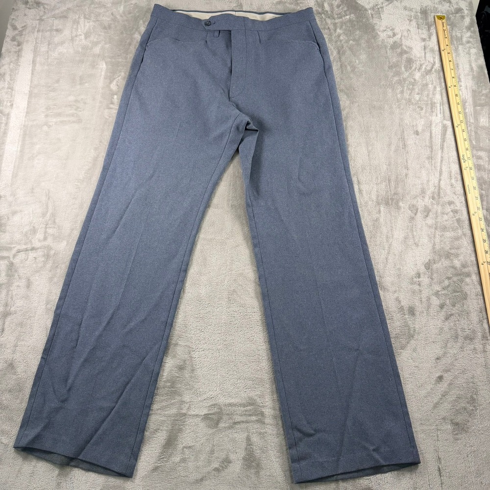 Levis Action Slacks Mens Blue Gray Vintage 70s 80s Dress Pants Made in USA 36x28